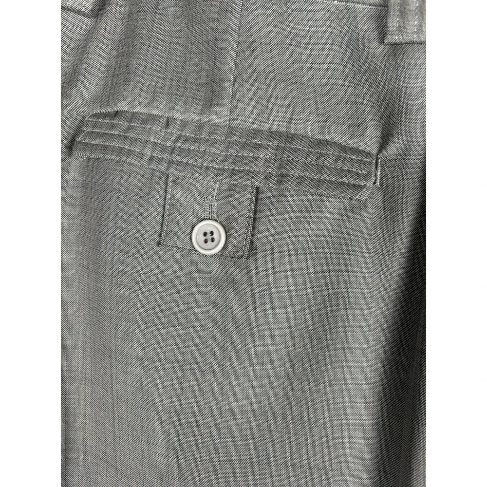 Zacchi Men's Pants 36 Gray Plaid Pleated Front Dress Career Worship Pockets 2890
